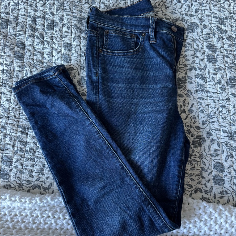 J. Crew Dark Blue High-Rise Skinny Jeans